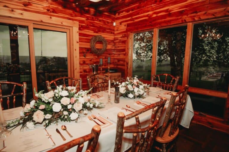 Wedding table set up